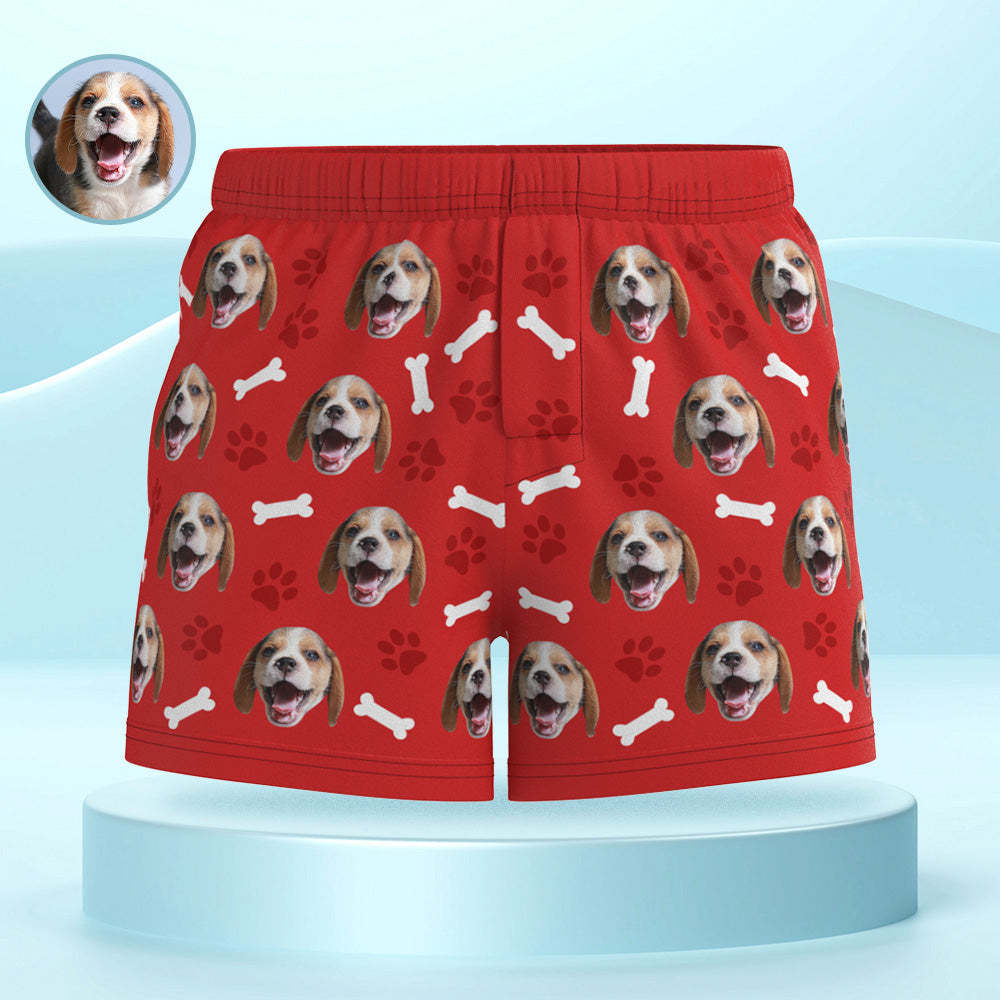 Custom Dog Face Multicolor Boxer Shorts Personalized Casual Underwear Gift for Him - FaceBoxerUK