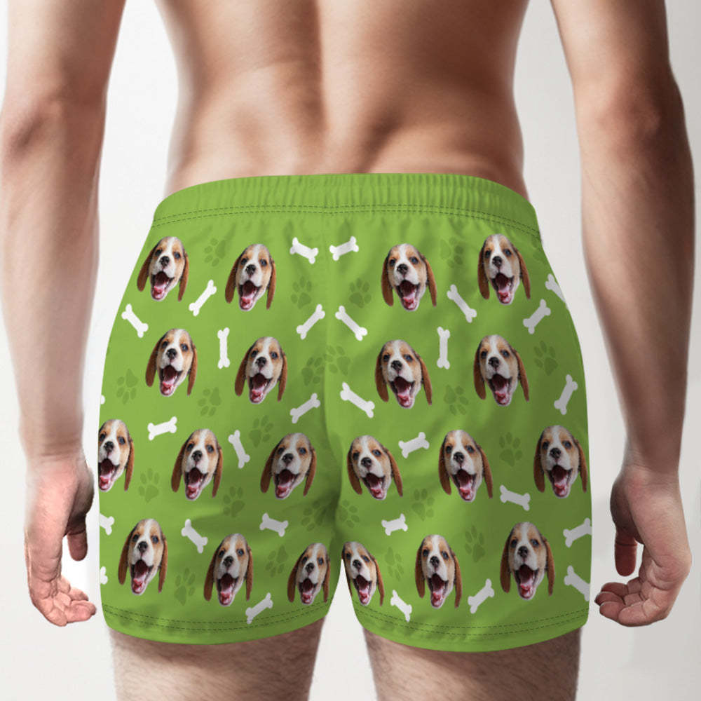 Custom Dog Face Multicolor Boxer Shorts Personalized Casual Underwear Gift for Him - FaceBoxerUK