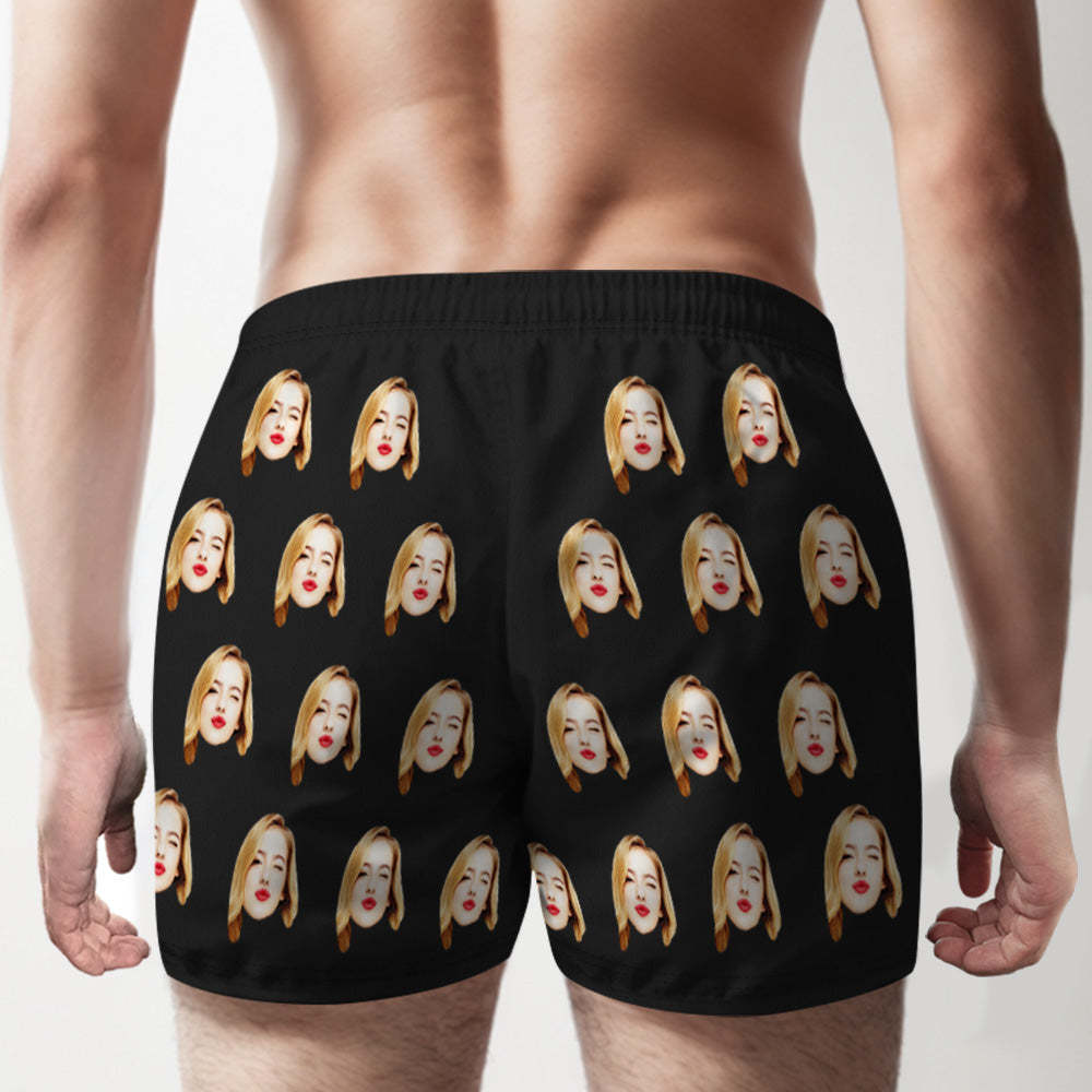 Custom Girlfriend Face Multicolor Boxer Shorts Personalized Photo Underwear Gift for Him - FaceBoxerUK