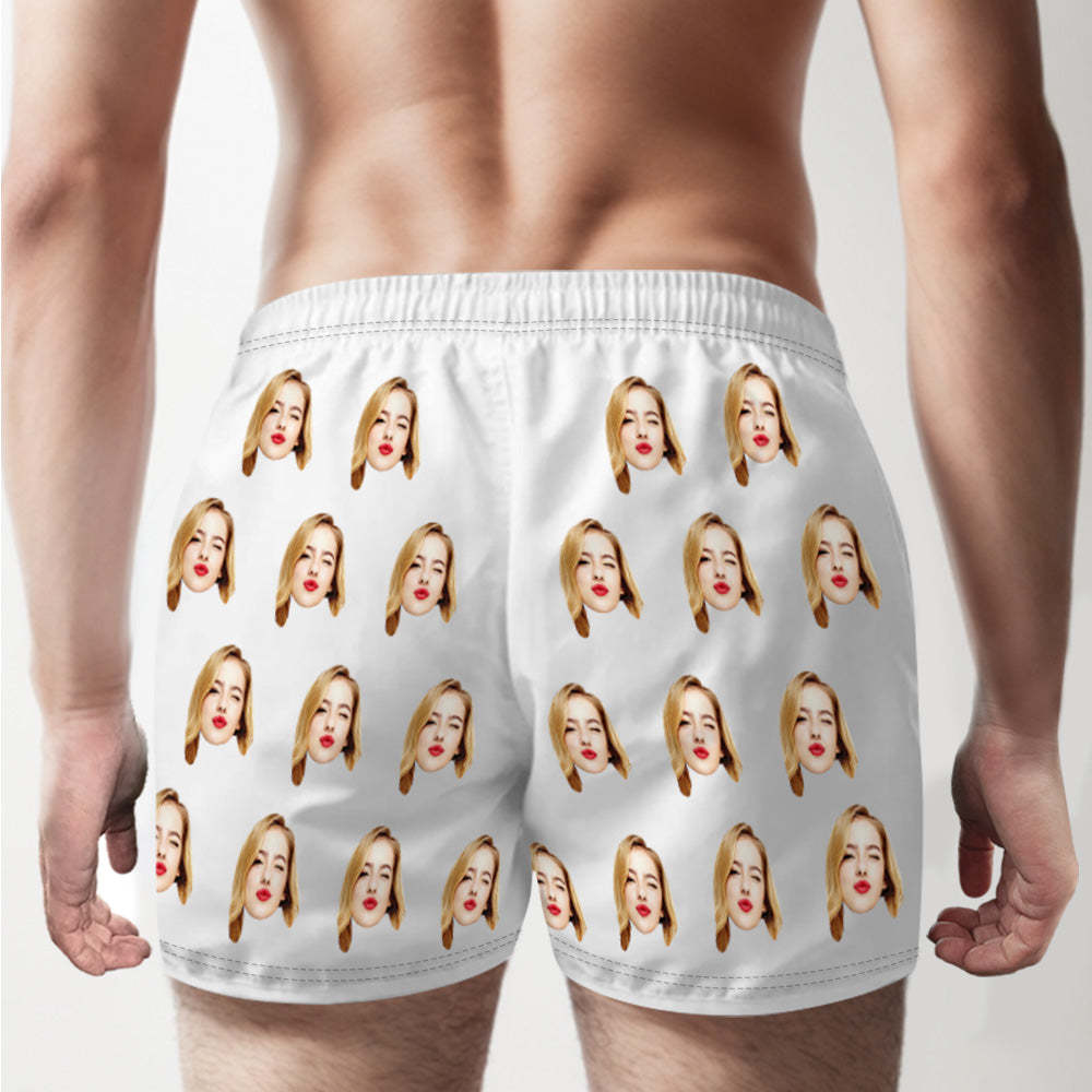 Custom Girlfriend Face Multicolor Boxer Shorts Personalized Photo Underwear Gift for Him - FaceBoxerUK