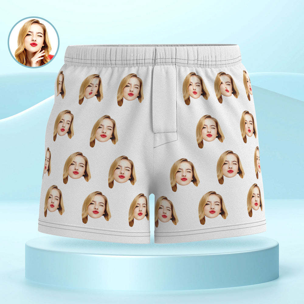 Custom Girlfriend Face Multicolor Boxer Shorts Personalized Photo Underwear Gift for Him - FaceBoxerUK