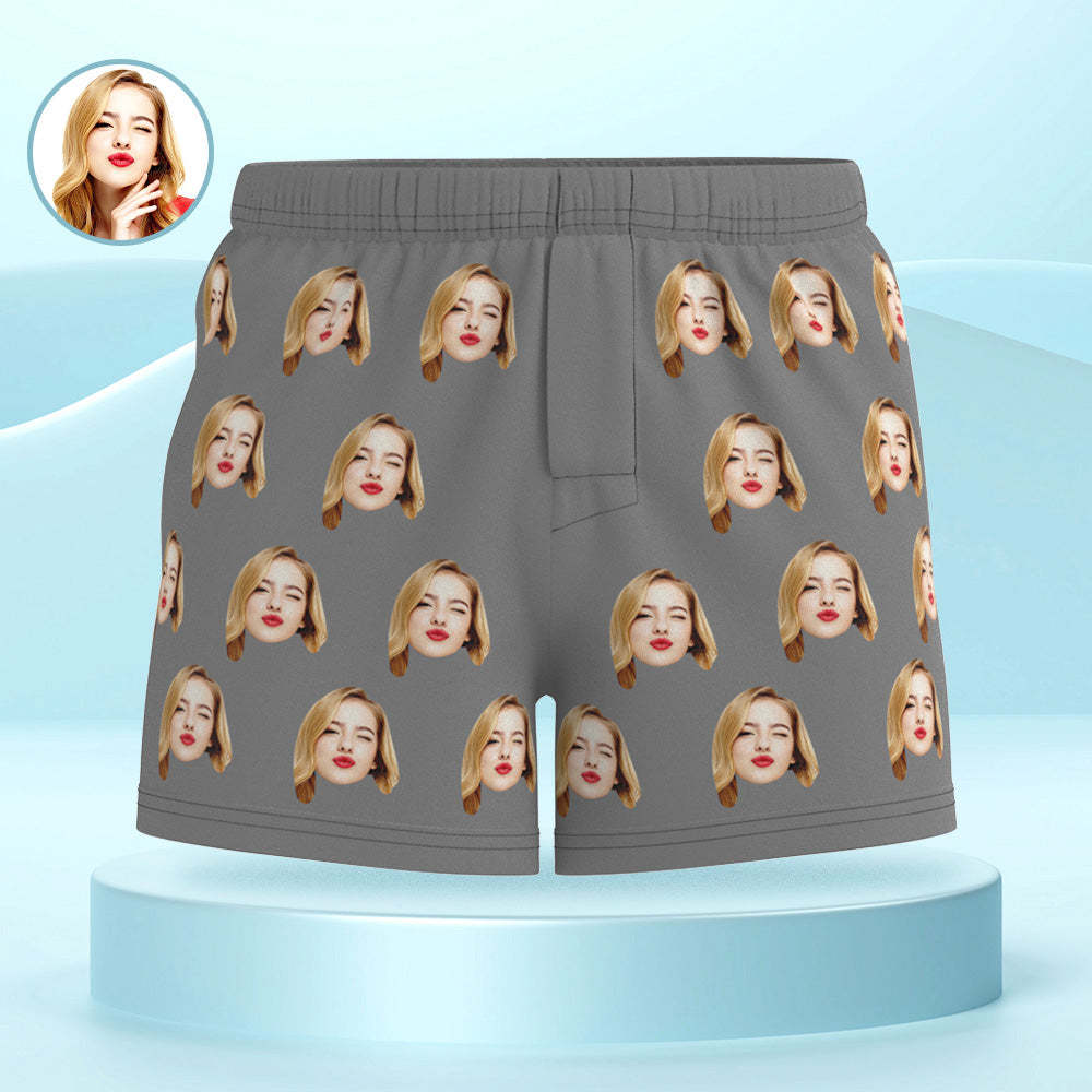 Custom Girlfriend Face Multicolor Boxer Shorts Personalized Photo Underwear Gift for Him - FaceBoxerUK