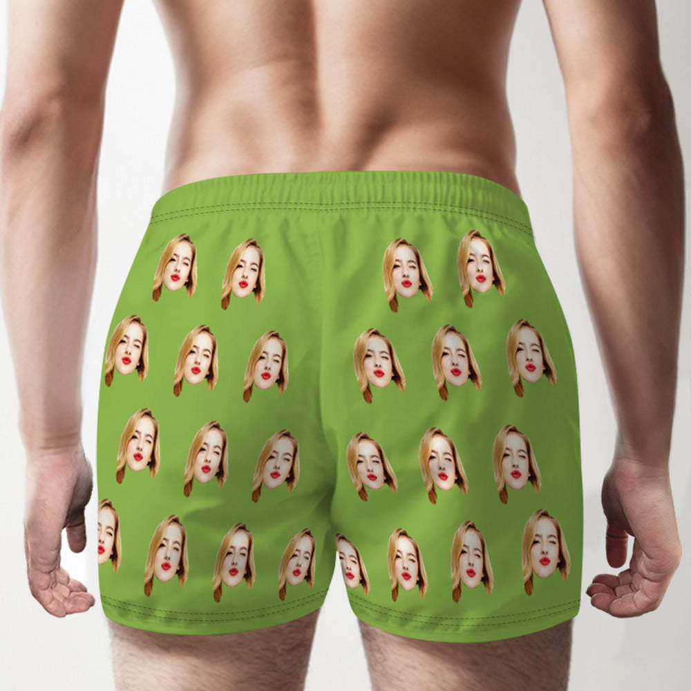 Custom Girlfriend Face Multicolor Boxer Shorts Personalized Photo Underwear Gift for Him - FaceBoxerUK