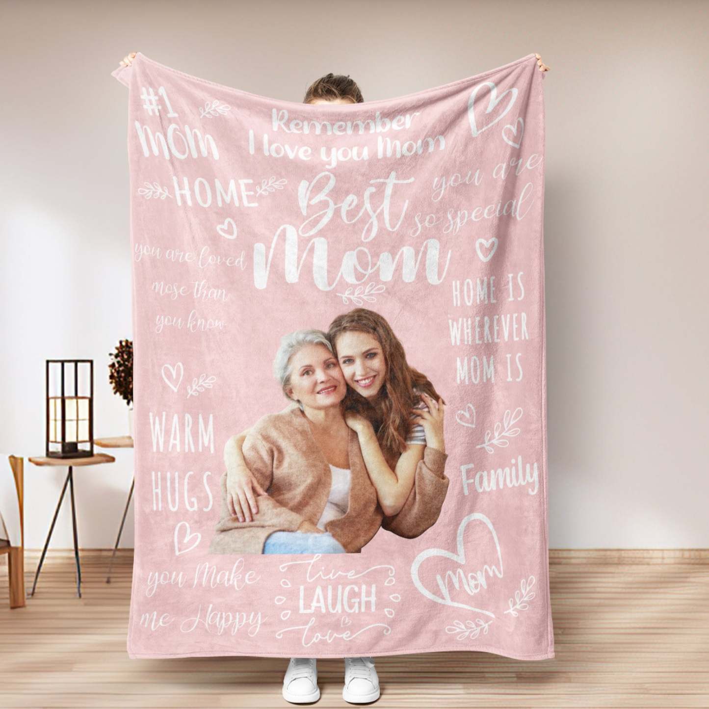 Personalized Photo Mom Theme Blanket Remember I Love You Mom Mother's Day Gift For Mom - Get Photo Blanket