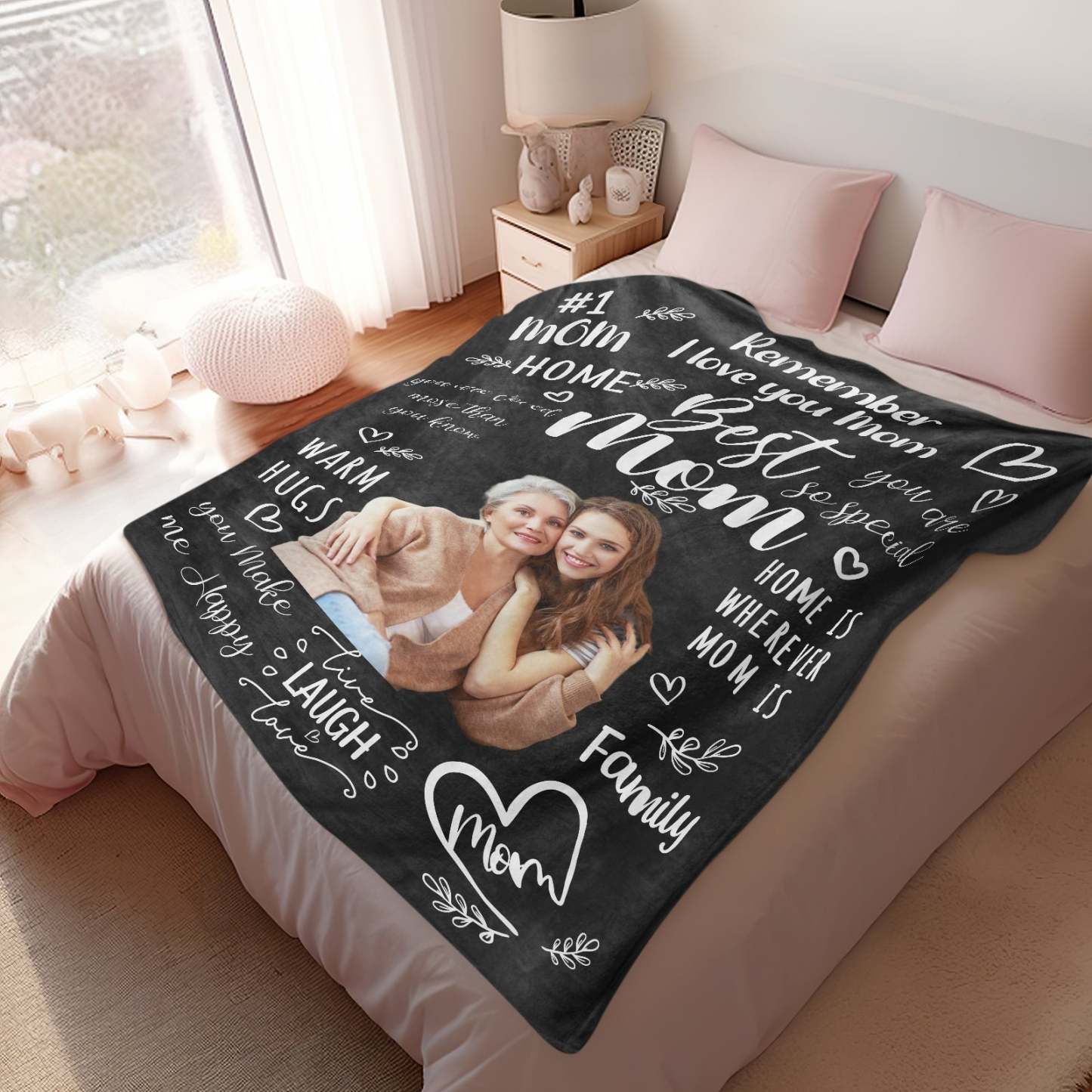Personalized Photo Mom Theme Blanket Remember I Love You Mom Mother's Day Gift For Mom - Get Photo Blanket