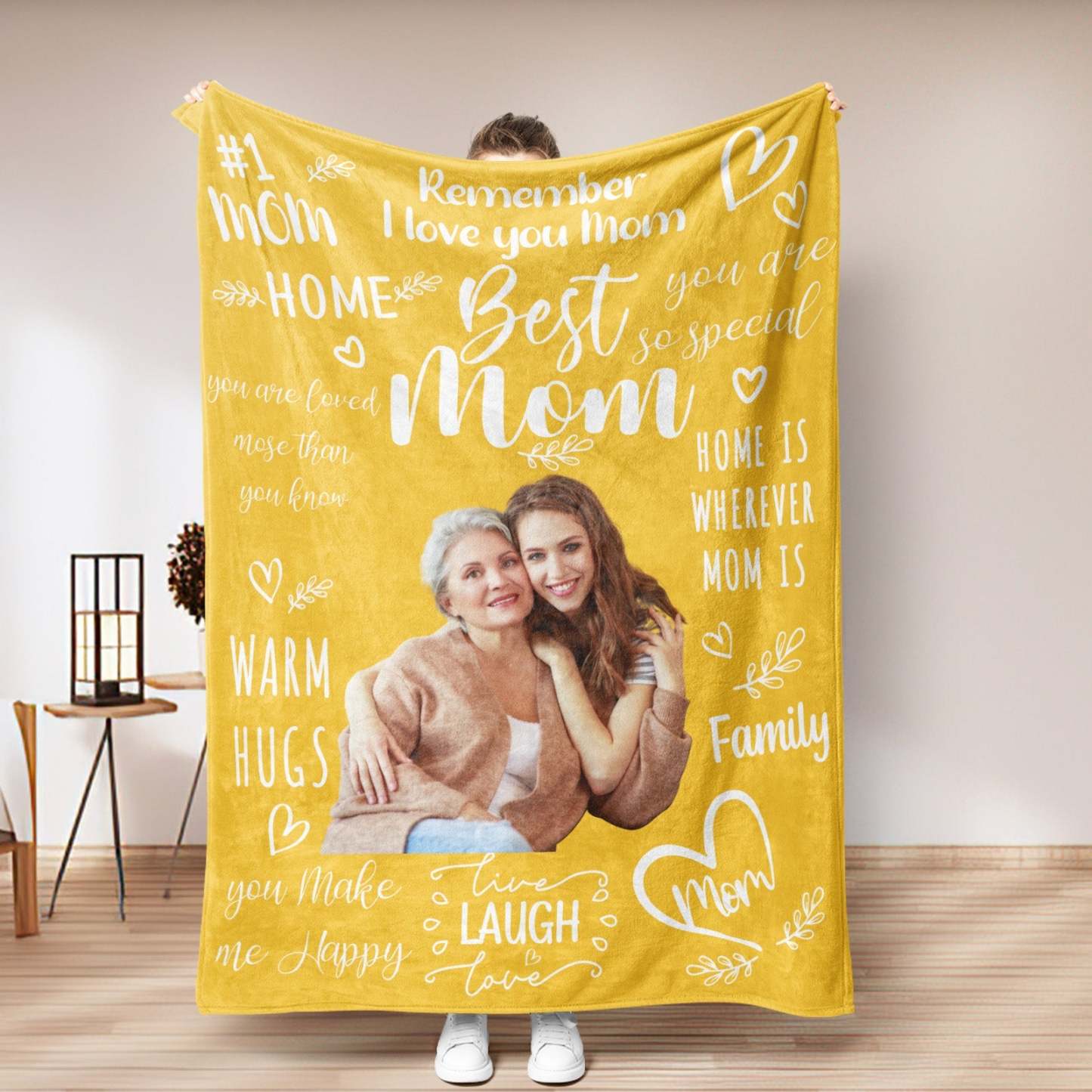 Personalized Photo Mom Theme Blanket Remember I Love You Mom Mother's Day Gift For Mom - Get Photo Blanket