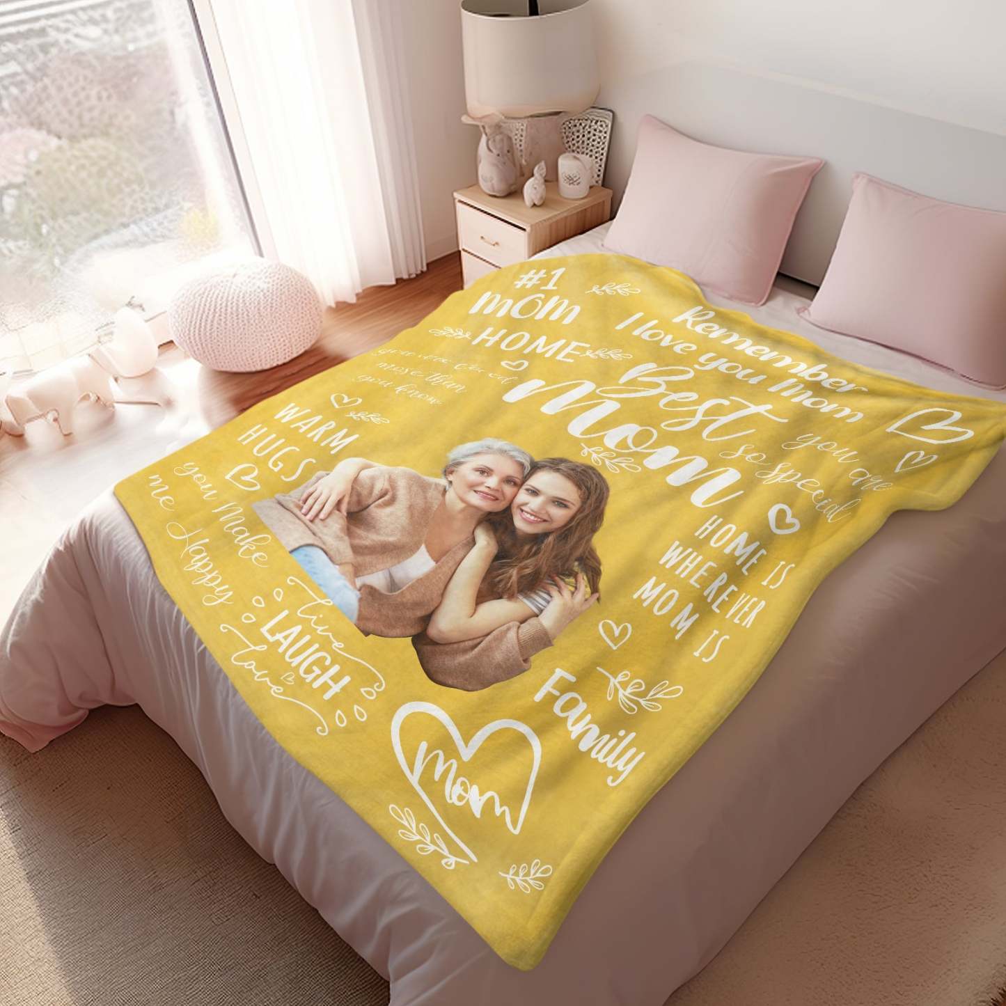 Personalized Photo Mom Theme Blanket Remember I Love You Mom Mother's Day Gift For Mom - Get Photo Blanket