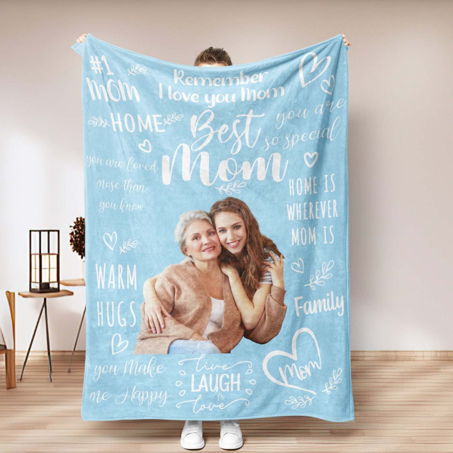 Personalized Photo Mom Theme Blanket Remember I Love You Mom Mother's Day Gift For Mom - Get Photo Blanket
