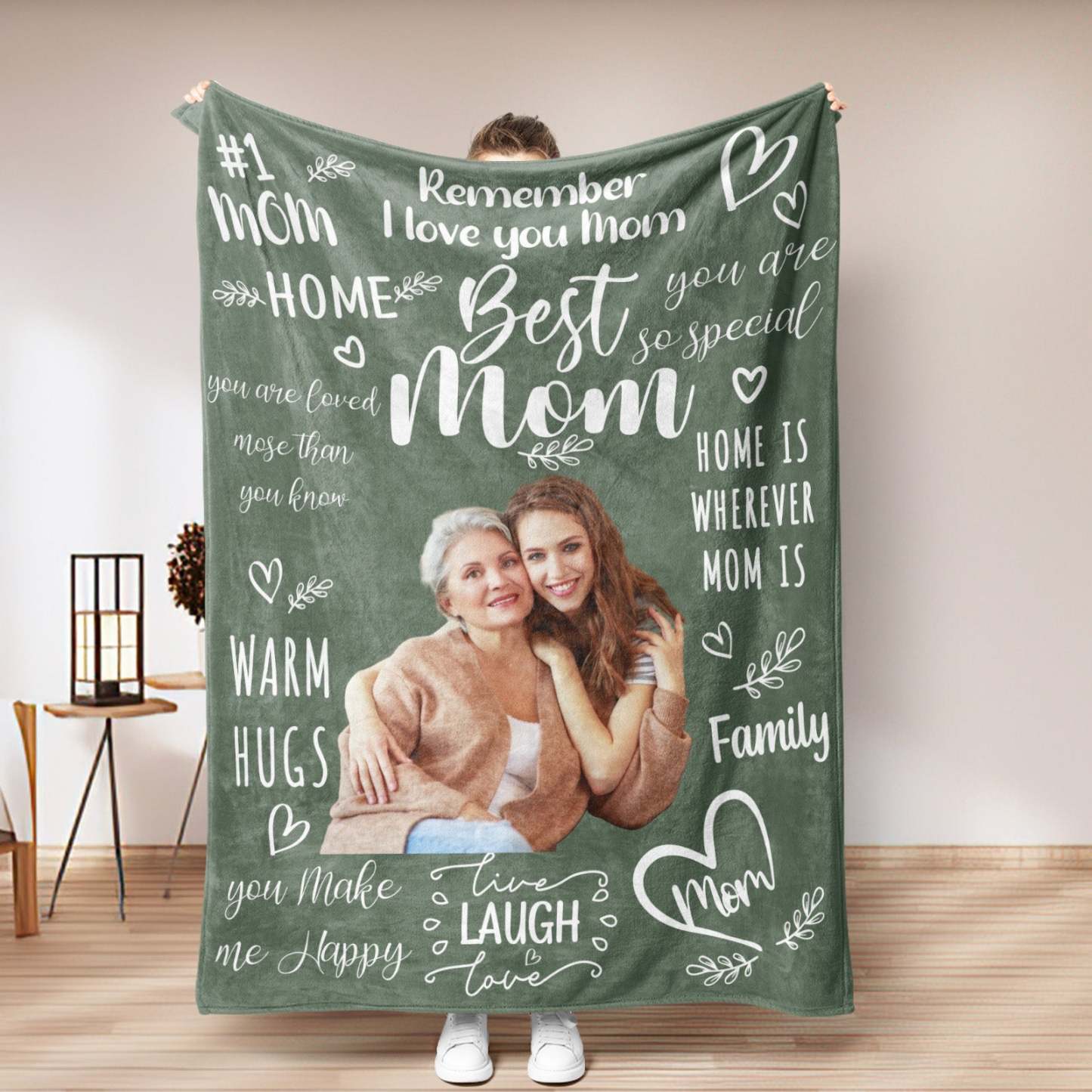 Personalized Photo Mom Theme Blanket Remember I Love You Mom Mother's Day Gift For Mom - Get Photo Blanket