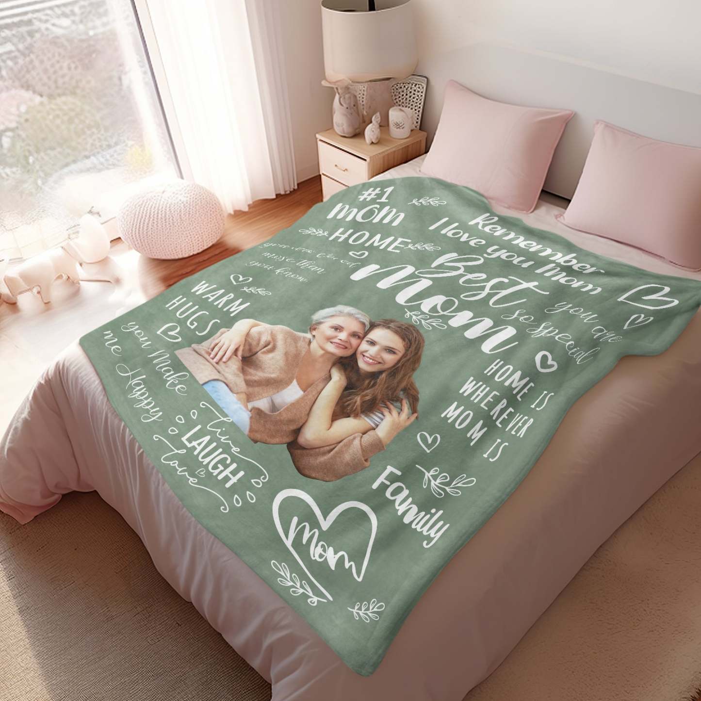 Personalized Photo Mom Theme Blanket Remember I Love You Mom Mother's Day Gift For Mom - Get Photo Blanket