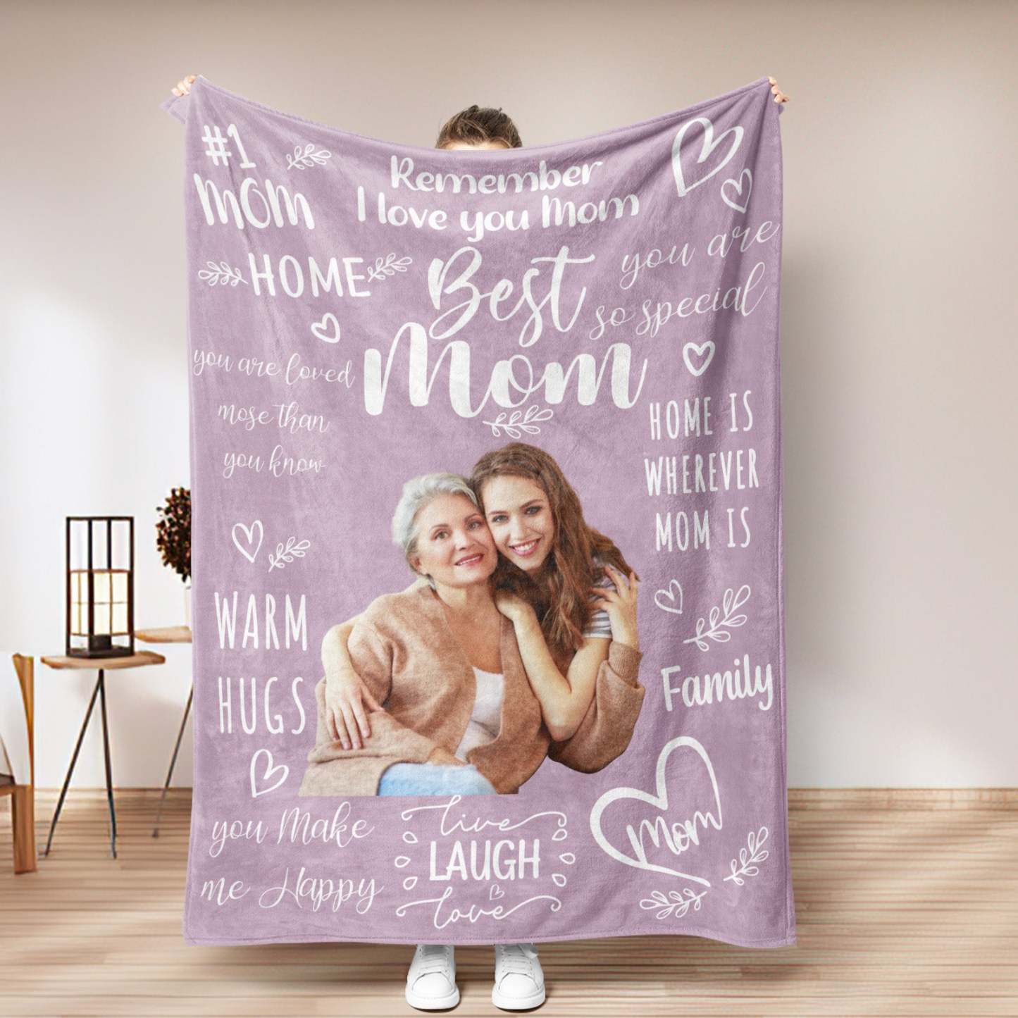 Personalized Photo Mom Theme Blanket Remember I Love You Mom Mother's Day Gift For Mom - Get Photo Blanket