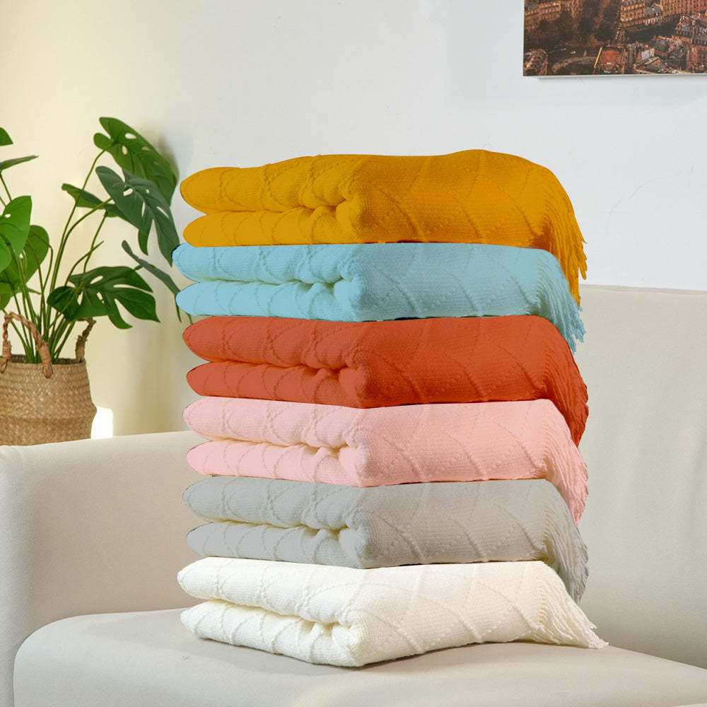 Personalized Tassel Blanket with Embroidered Name Gift for Kids - FaceBoxerUK