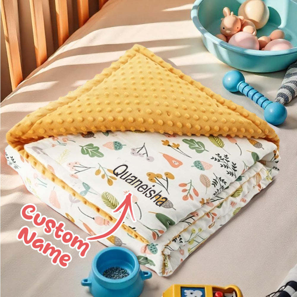 Personalized Baby Blanket Custom Baby Blanket with Embroidered Name Gift for Baby - FaceBoxerUK