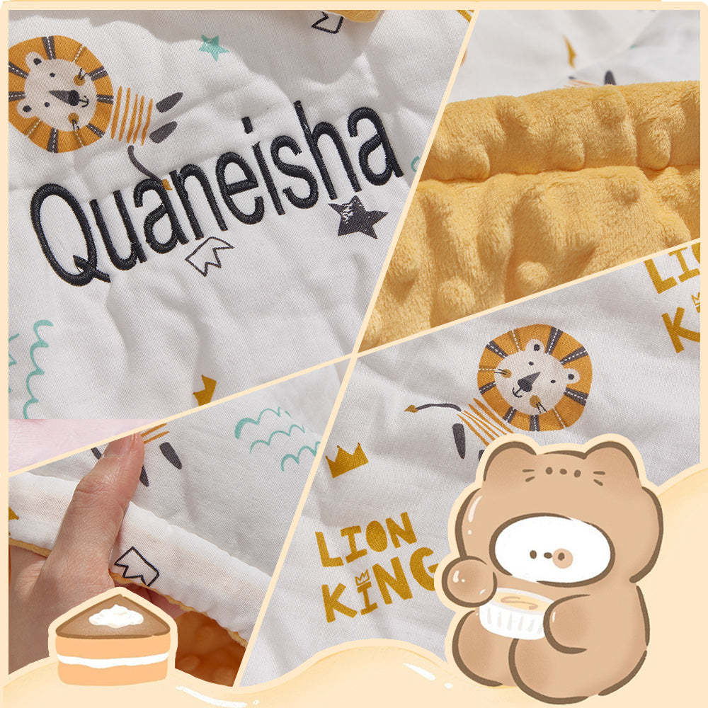 Personalized Baby Blanket Custom Baby Blanket with Embroidered Name Gift for Baby - FaceBoxerUK