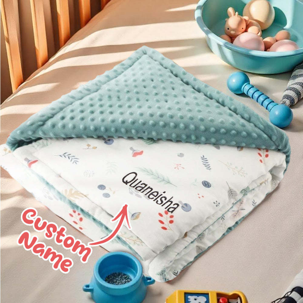 Personalized Baby Blanket Custom Baby Blanket with Embroidered Name Gift for Baby - FaceBoxerUK