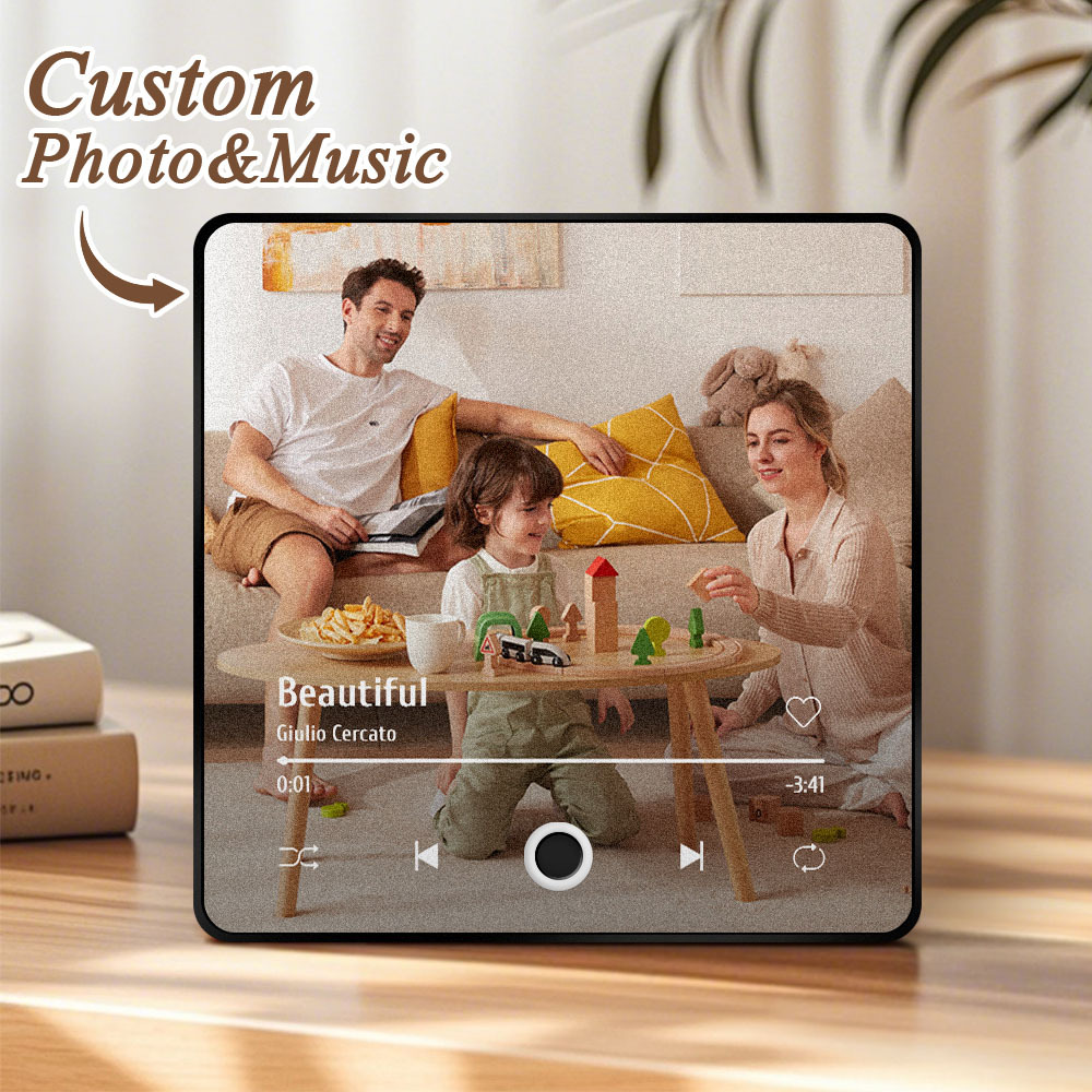 Personalized  Photo Music Fridge Magnet Christmas Gifts for Lovers Personalized Music Magnets Can Play Songs Christmas Gift