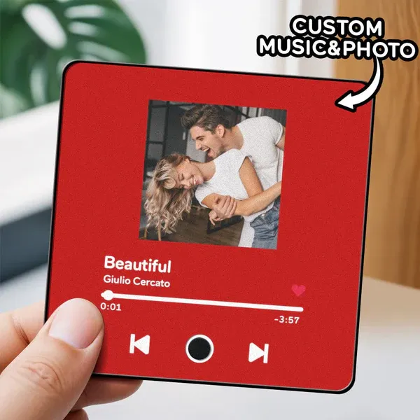 Custom Music Album Fridge Magnet Personalized Music Fridge Magnet Can Play Songs With Adjust Volume Christmas Gifts