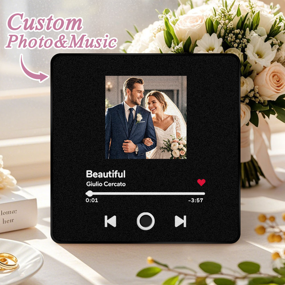 Custom Music Album Fridge Magnet Personalized Music Fridge Magnet Can Play Songs With Adjust Volume Christmas Gifts