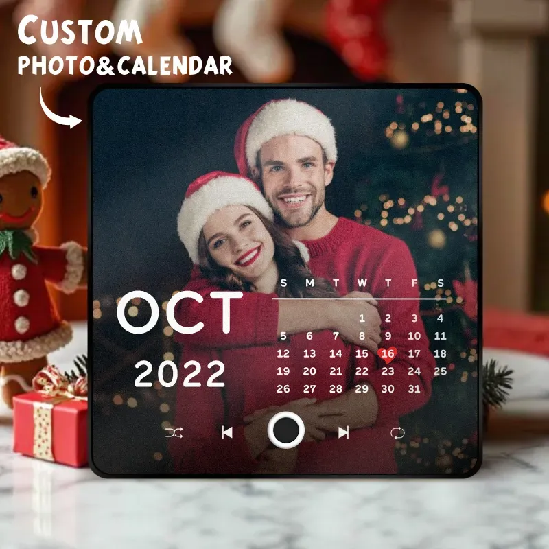 Personalized  Photo Music Fridge Magnet Christmas Gifts for Lovers Personalized Music Magnets Can Play Songs Christmas Gift