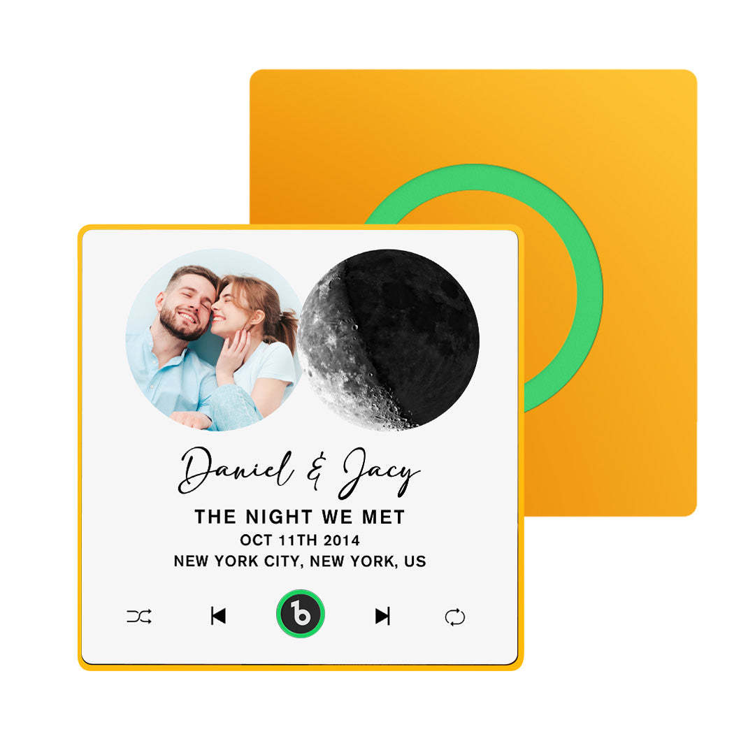 New 4.0 Upgrade Custom Music Fridge Magnet Moon Phase Style Fridge Magnet Gift for Lover - FaceBoxerUK