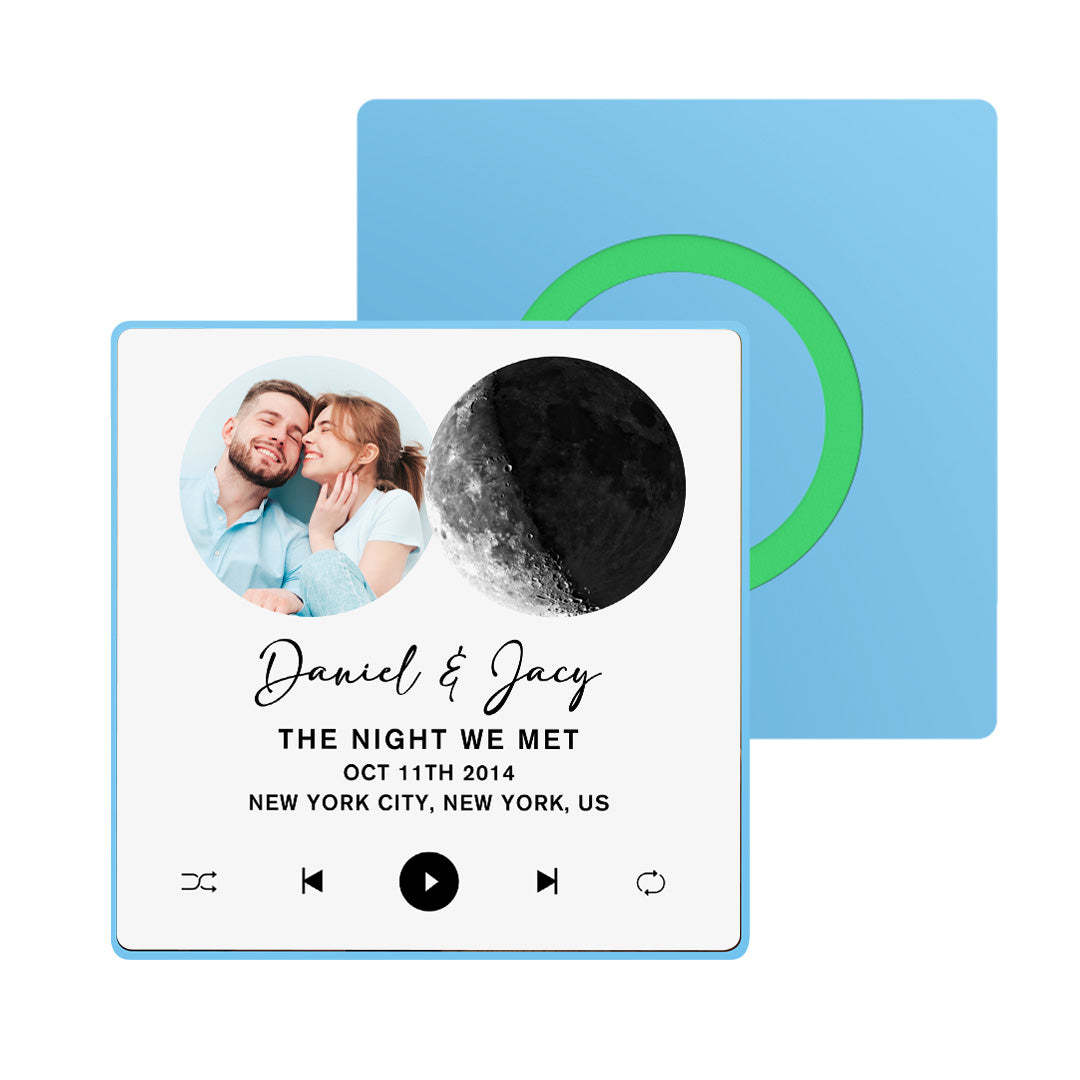 New 4.0 Upgrade Custom Music Fridge Magnet Moon Phase Style Fridge Magnet Gift for Lover - FaceBoxerUK