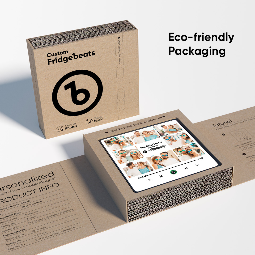 Personalized Music Fridge Magnet Can Plays Song FridgeBeats Pro Supports Bluetooth Connectivity Upgrade Photo Colorful Album Fridge Magnet 9 Photos Gifts for Valentine's Day - FaceBoxerUK