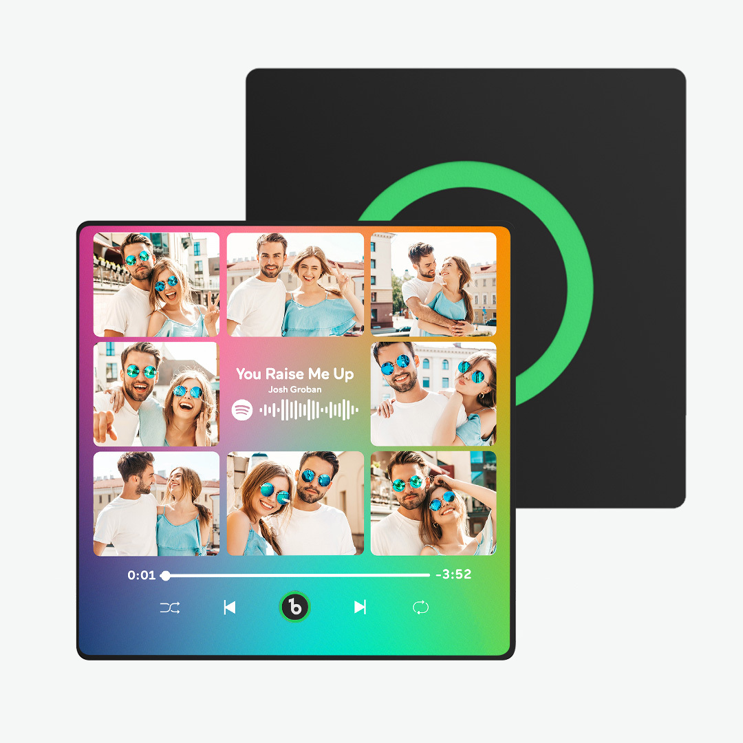 Personalized Music Fridge Magnet Can Plays Song FridgeBeats Pro Supports Bluetooth Connectivity Upgrade Photo Colorful Album Fridge Magnet 9 Photos Gifts for Valentine's Day - FaceBoxerUK