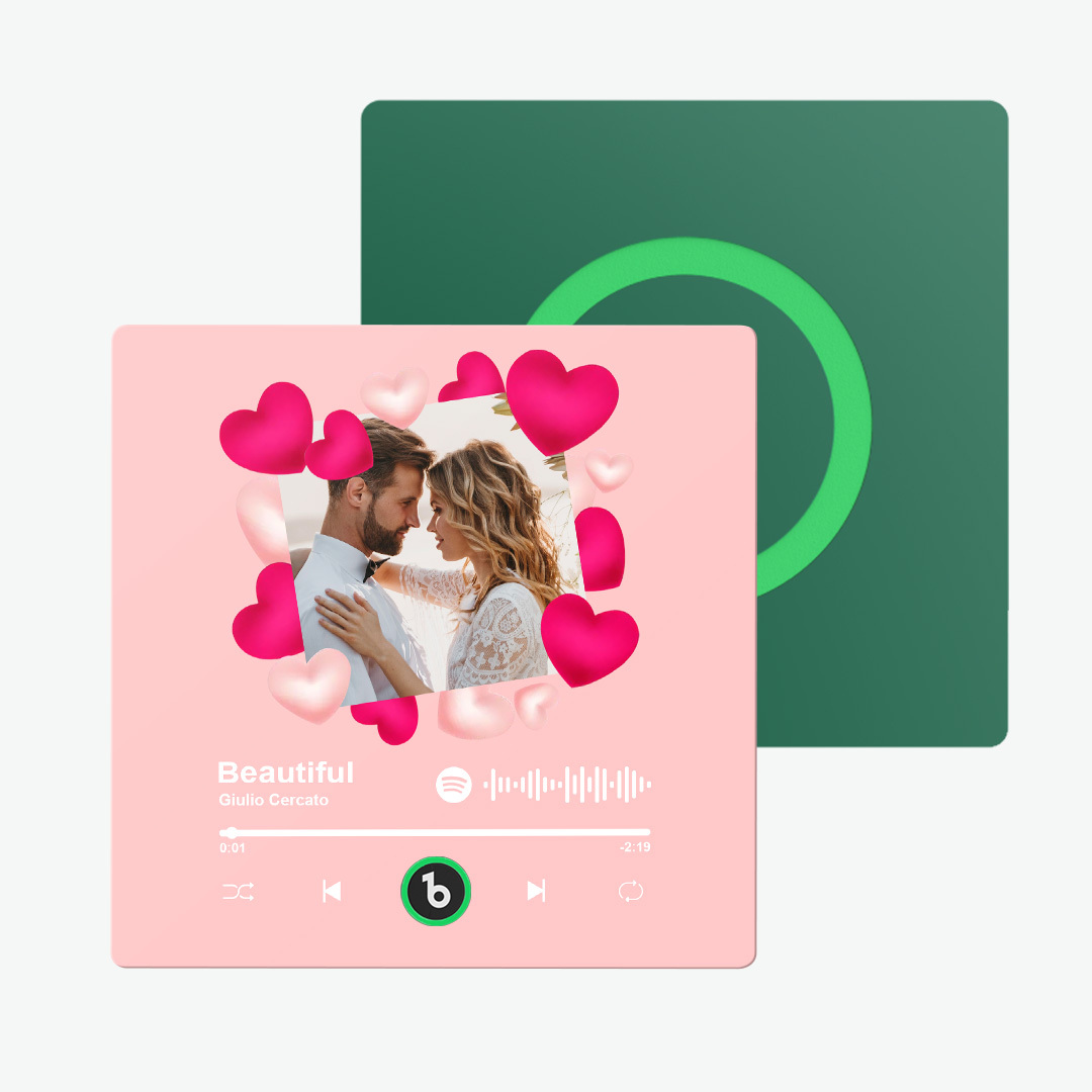 Custom Wedding Photo Fridge Magnets Personalized First Dance Song Magnets Can Play Music Customizable Picture Fridge Magnets Anniversary Valentine's Day Gifts Home Decor for Wife Husband - FaceBoxerUK