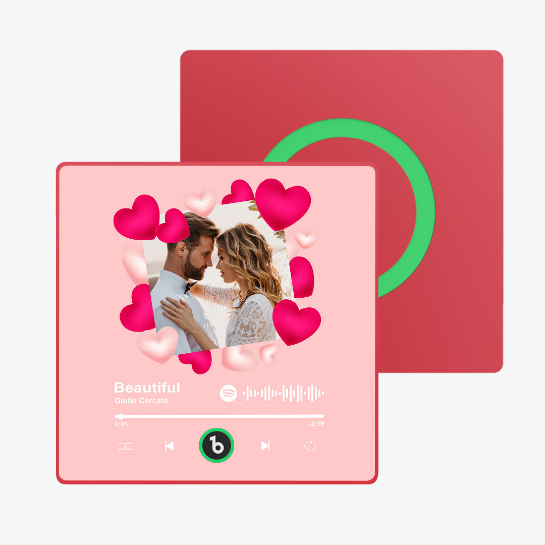 Custom Wedding Photo Fridge Magnets Personalized First Dance Song Magnets Can Play Music Customizable Picture Fridge Magnets Anniversary Valentine's Day Gifts Home Decor for Wife Husband - FaceBoxerUK