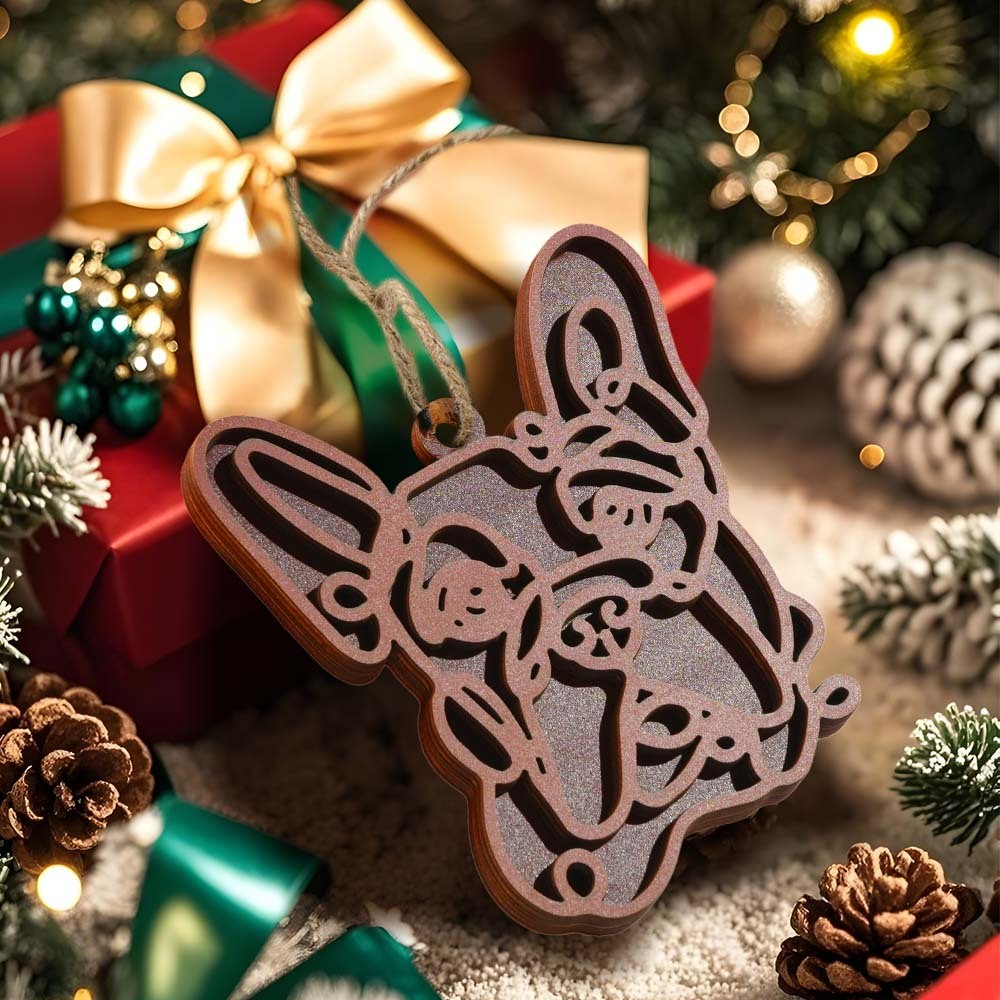 Personalized Line Art Dog Christmas Ornament Christmas Gift for Dog Lover - MyHawaiianShirts