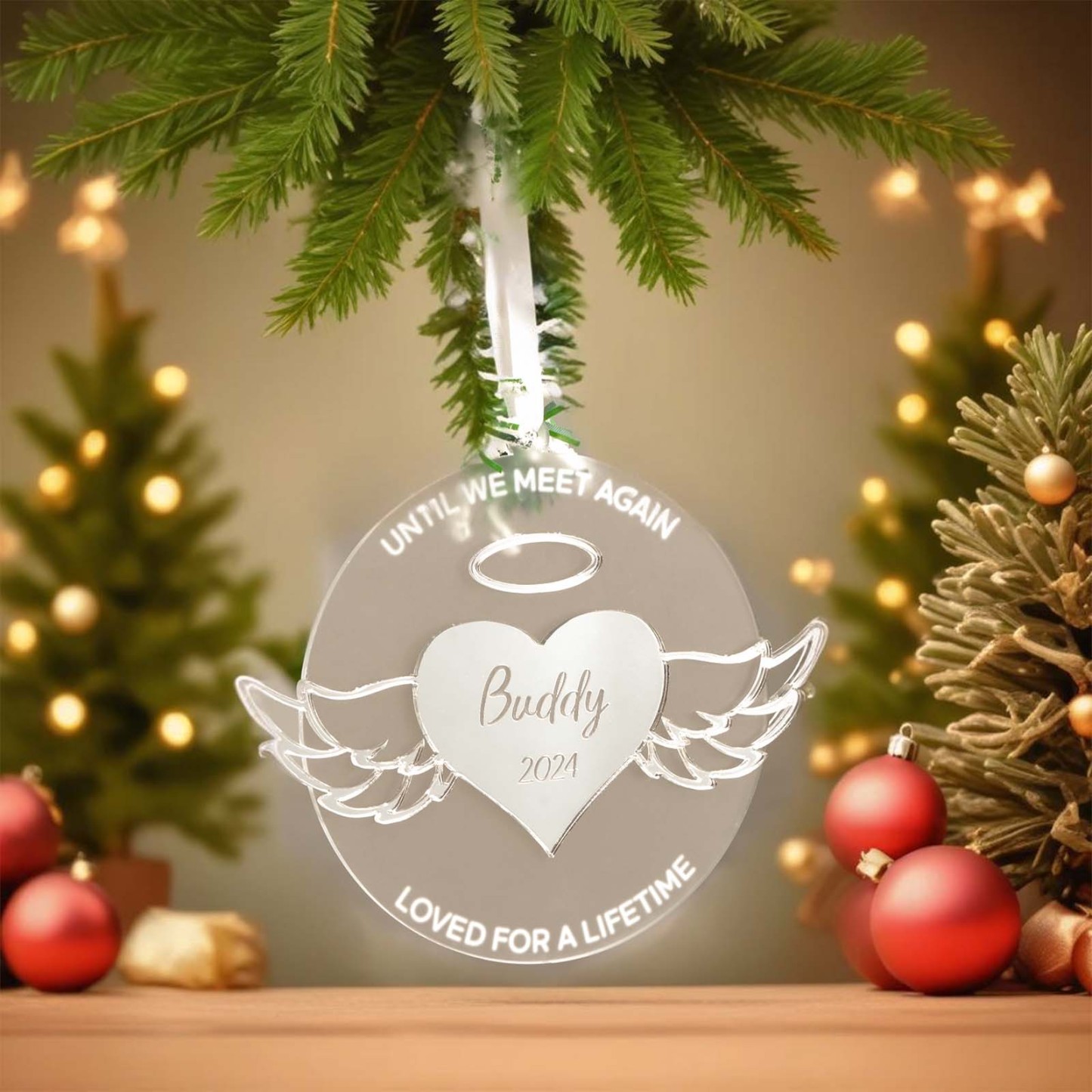 Personalized Wing Ornament Memorial Christmas Ornament Meaningful Christmas Gifts - MyHawaiianShirts