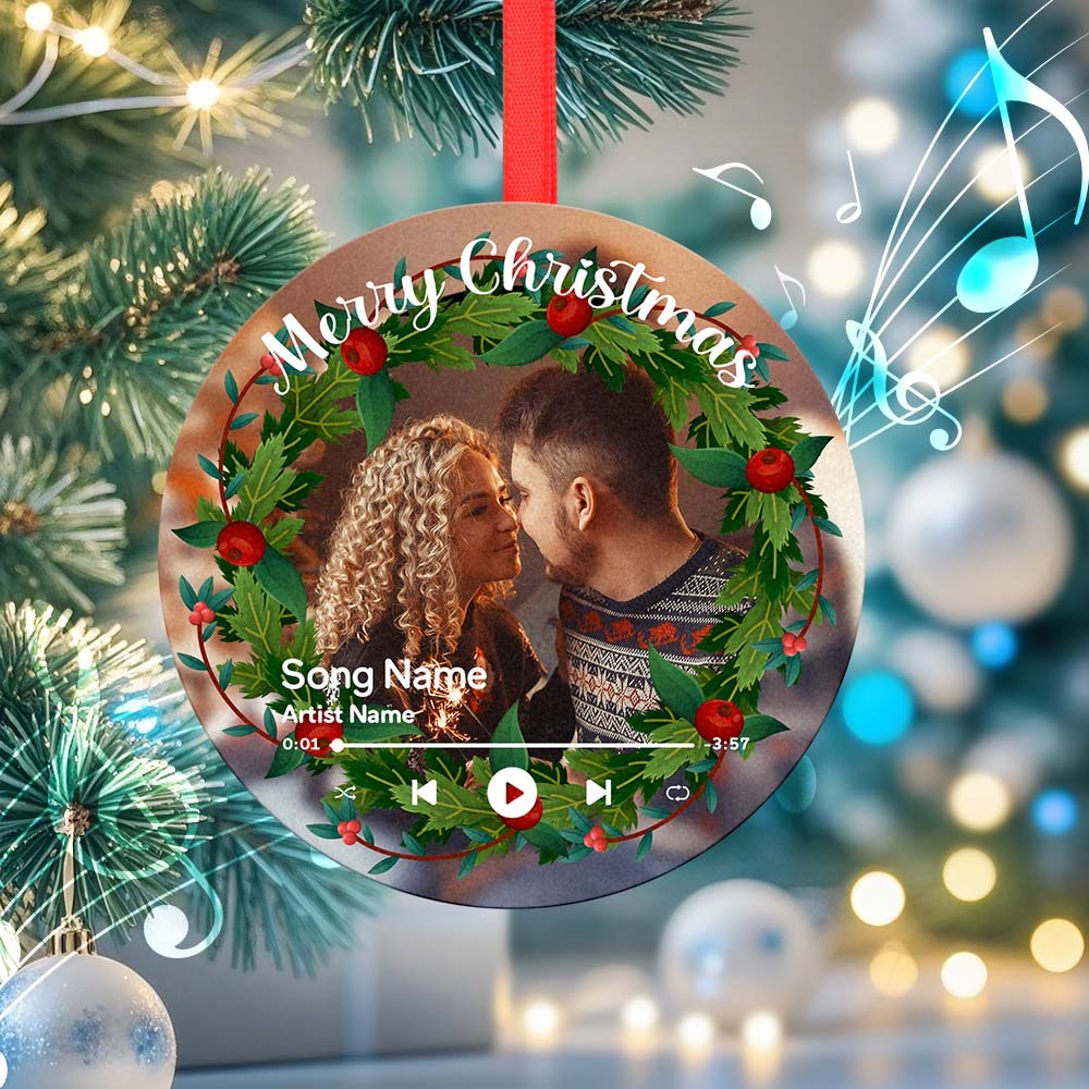 Custom Music and Photo Christmas Ornaments – Play Music, Relive Cherished Memories