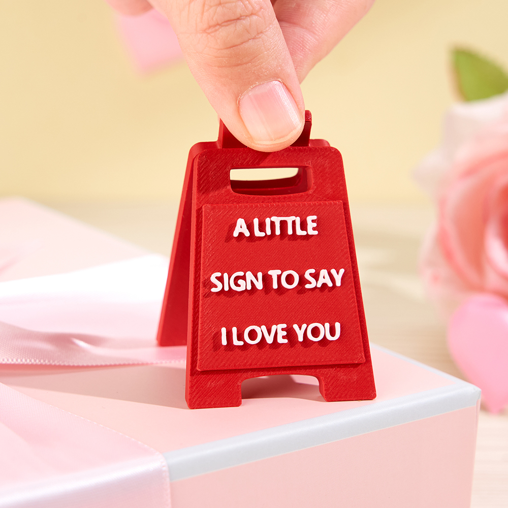 Personalized Girlfriend A Little Sign To Say I Love You Mini Love Sign Custom Multiple Colors 3D Printed A-frame Sign Valentine's Day Gift for Her - FaceBoxerUK
