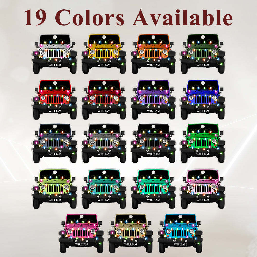 Personalized Car Ornament with Name Acrylic Christmas Ornament for Christmas Gift - Get Photo Blanket