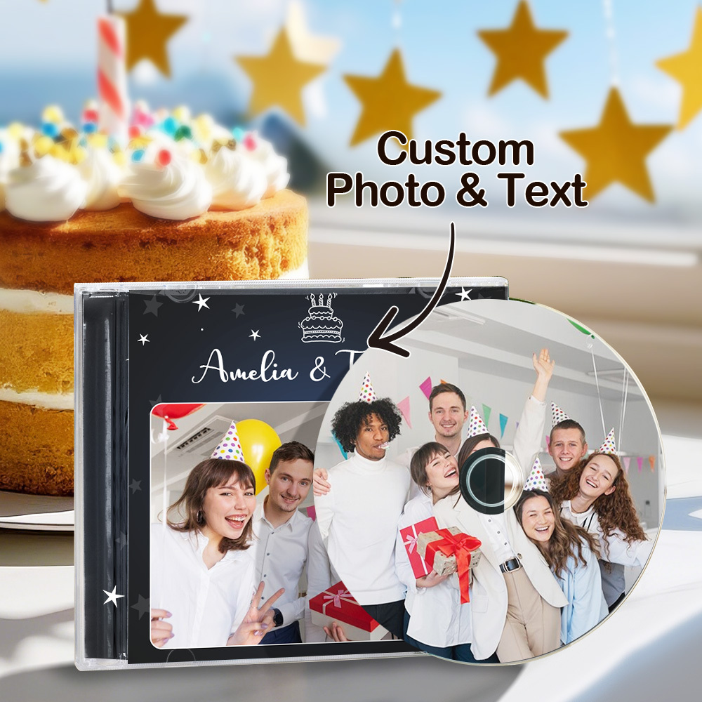 Custom CD Mixtap With Custom 5/10/16 Songs Photo CD & Jewel Case Birthday Gift - FaceBoxerUK