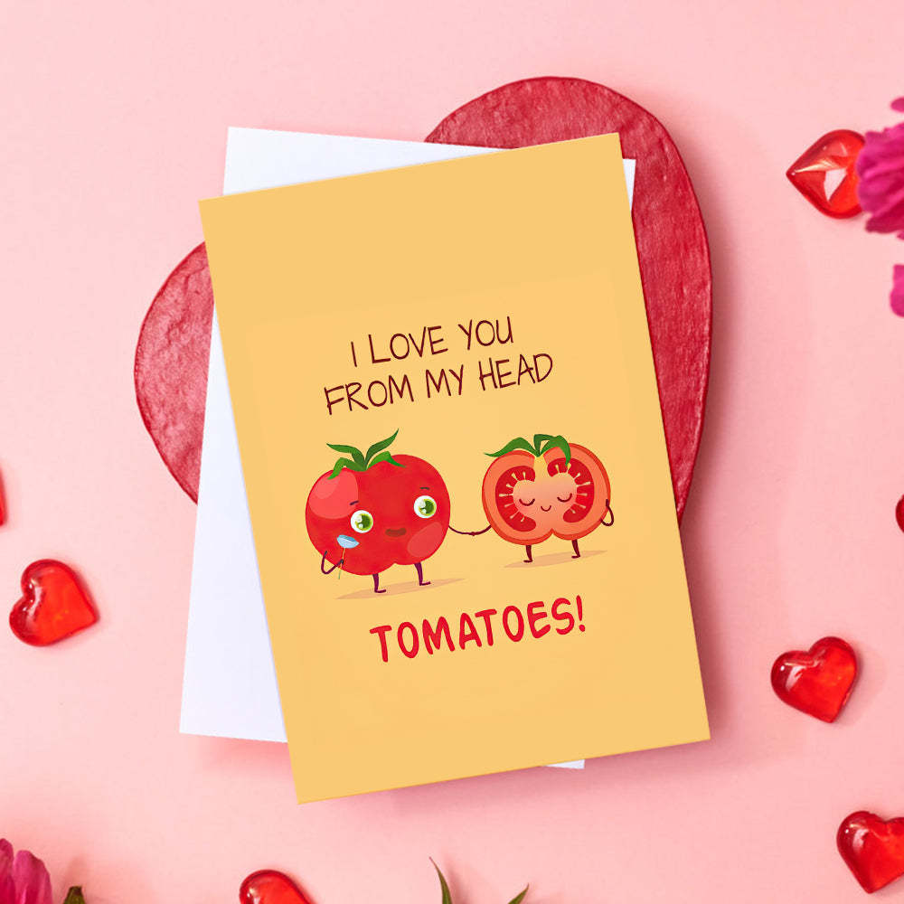 Funny Tomatoes Greeting Card Gift for Her or Him - FaceBoxerUK