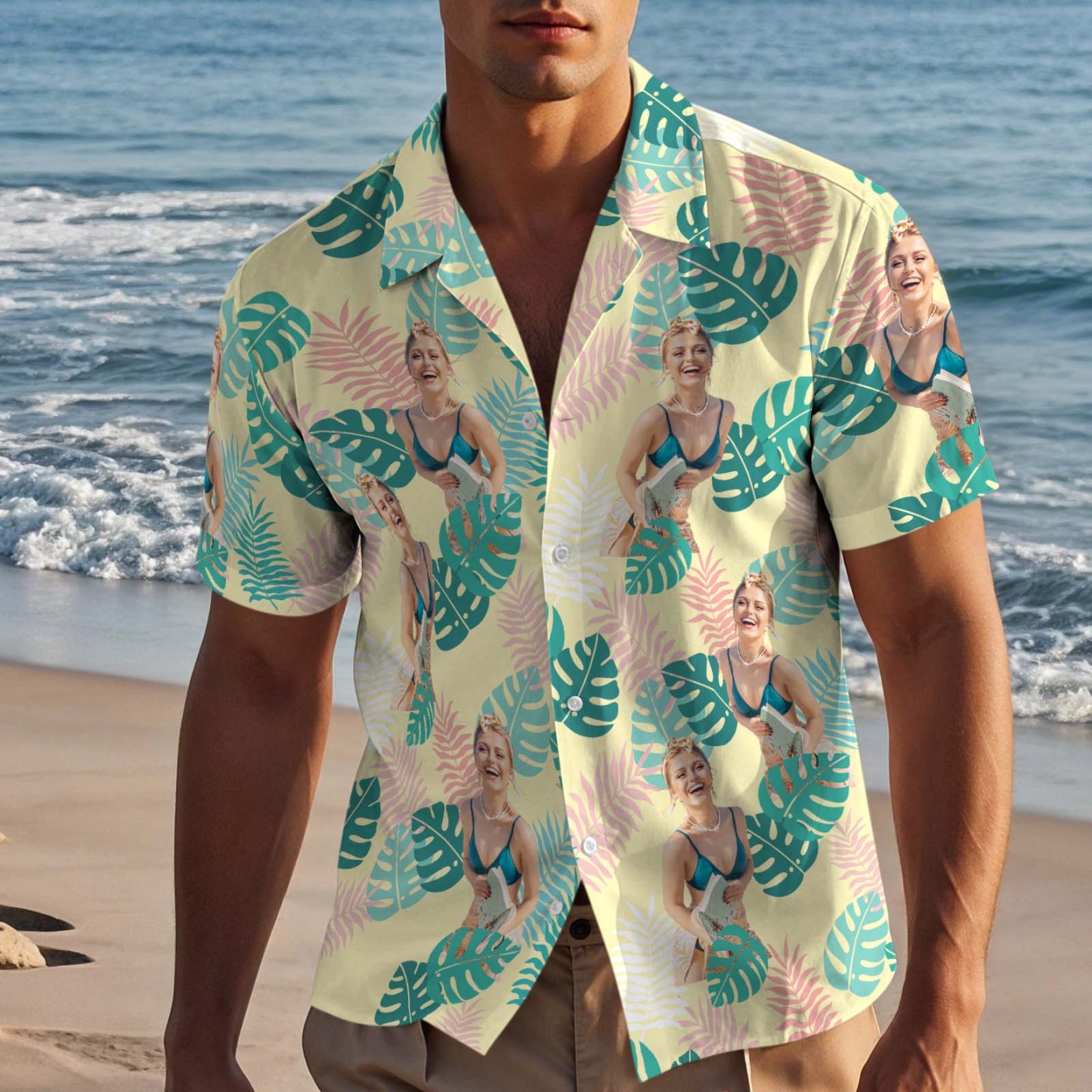 Custom Hawaiian Shirts With Photo Sexy Girl Photo Aloha Shirt For Him - FaceBoxerUK