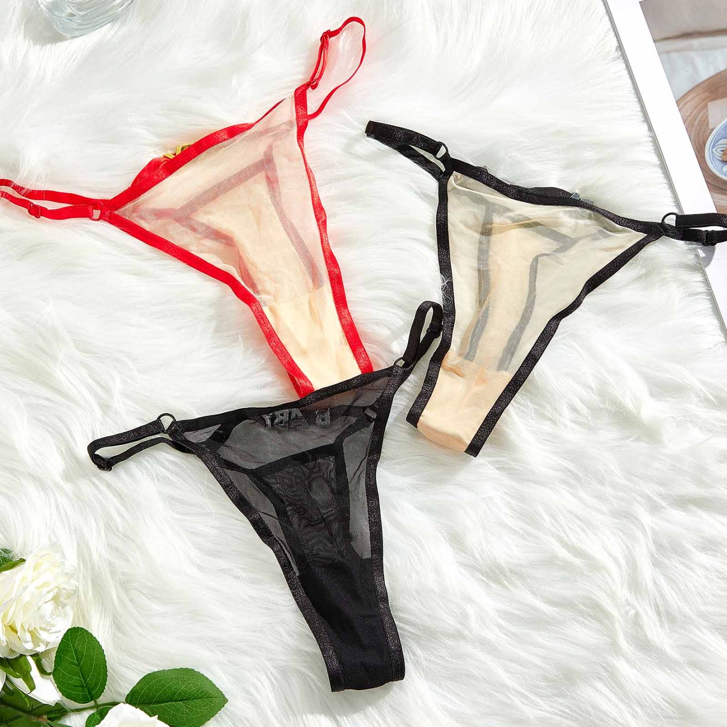Custom Rhinestone Alphabet Thong Sexy Temptation Thong - FaceBoxerUK