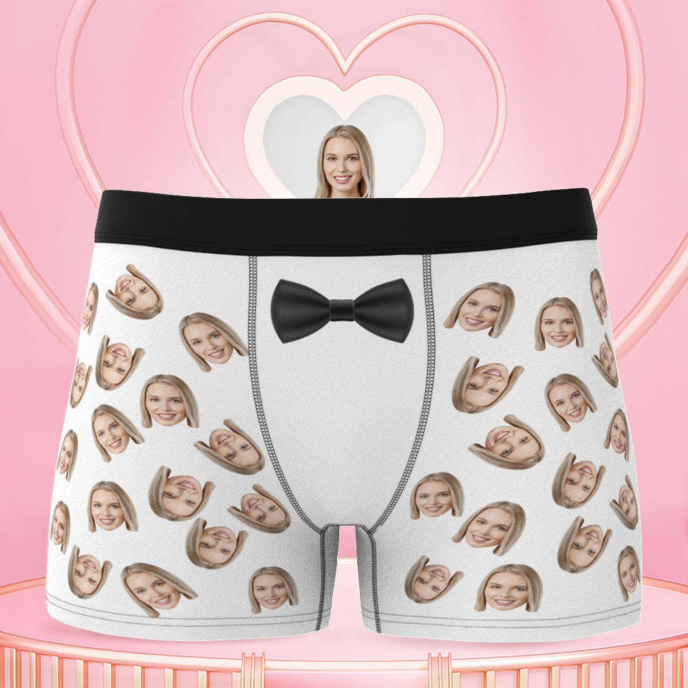 Personalised Funny Boxer Valentine's Day Gift for Husband or Boyfriend Custom Face Men Underwear Wedding Gift for Bridegroom
