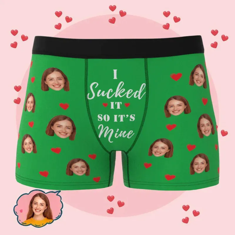 Personalised Funny Face Boxers Custom Photo Underwear Gift For Men-it's Mine