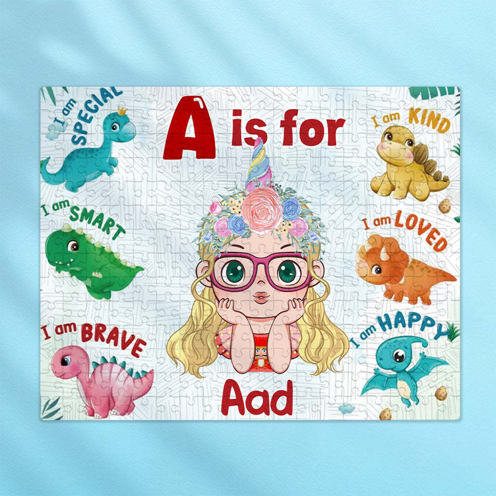Personalized Christmas Jigsaw Puzzle for Kids - Custom Puzzle Gift with Name - FaceBoxerUK