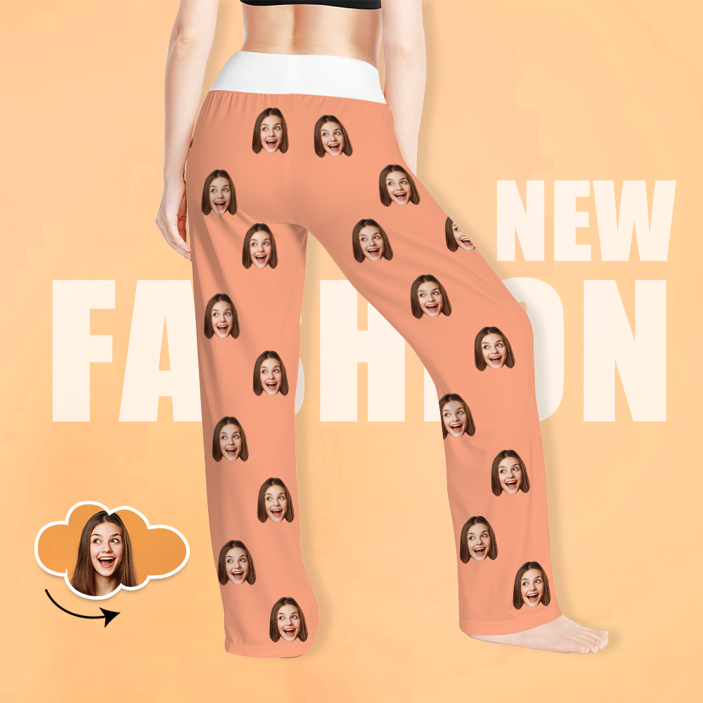 Custom Face Pants Ladie's Loose Wide-leg Pants Multicolor Options Gift For Her