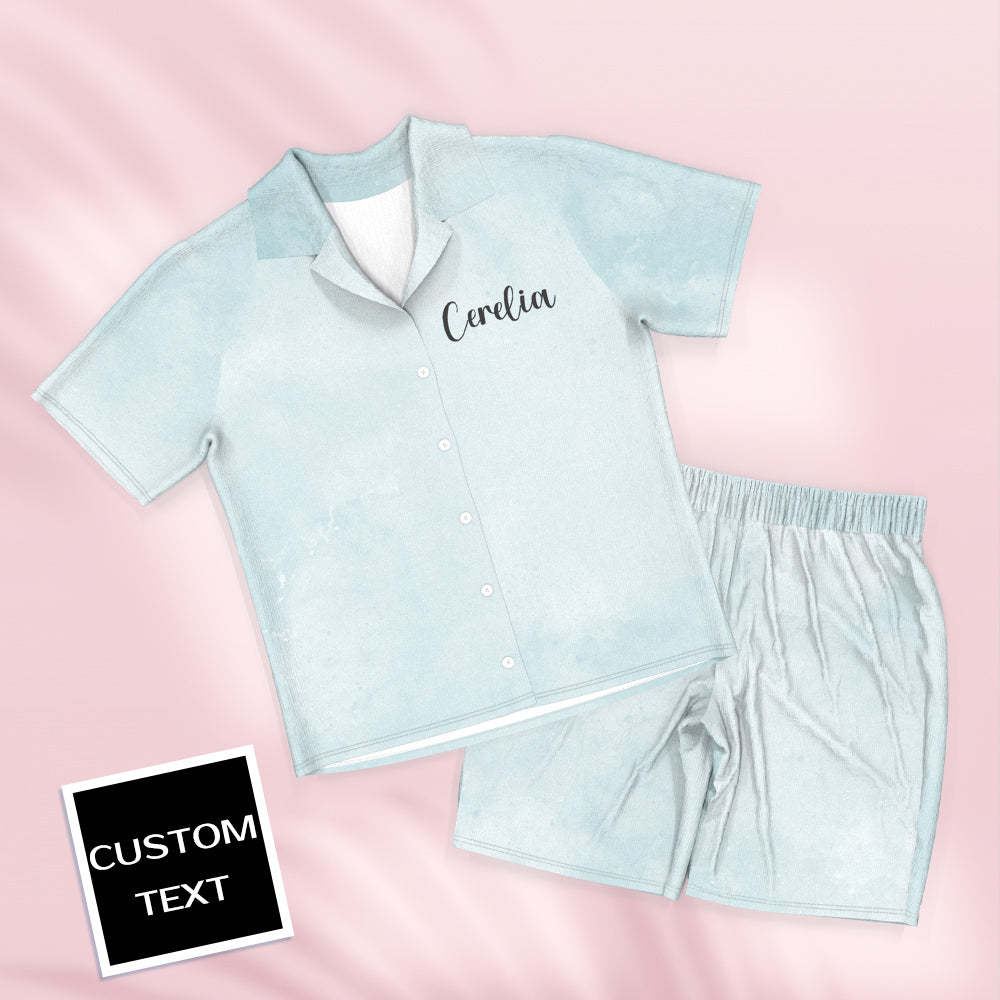 Couple Pajamas Tie Dye Leisure Set Custom Name Pajamas