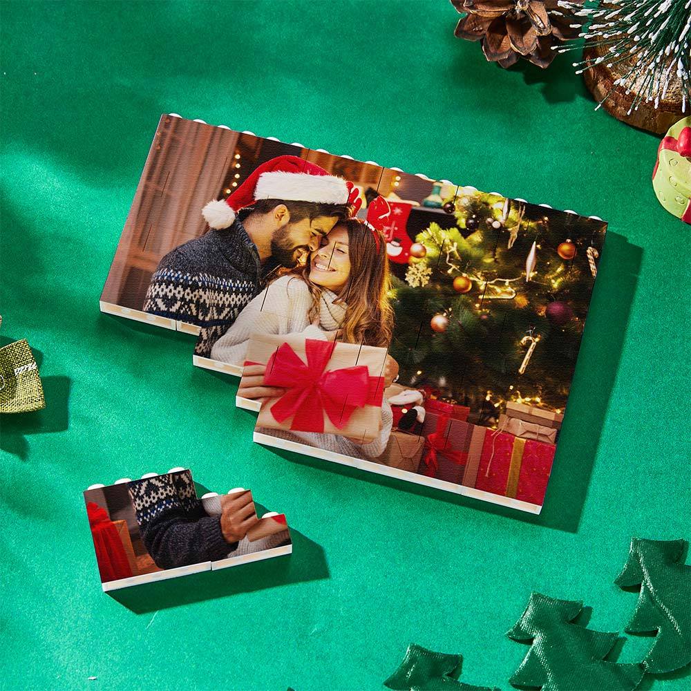 Christmas Gifts Personalised Building Brick Custom Photo Block Square Shape - FaceBoxerUK