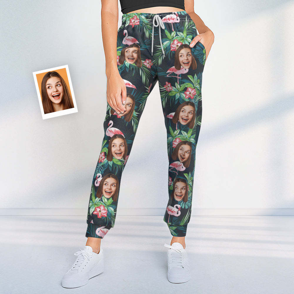 Custom Face Sweatpants Personalised Hawaii Design Unisex Joggers - Gift for Lover - FaceBoxerUK