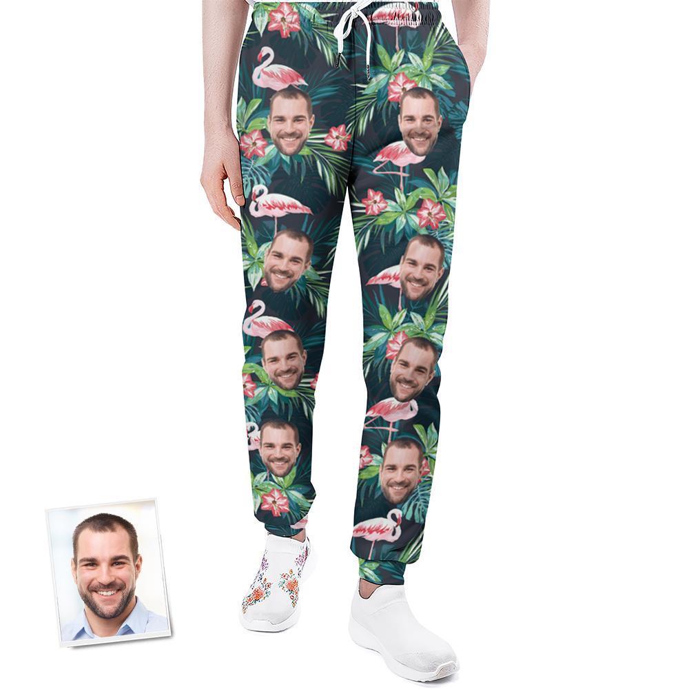 Custom Face Sweatpants Personalised Hawaii Design Unisex Joggers - Gift for Lover - FaceBoxerUK