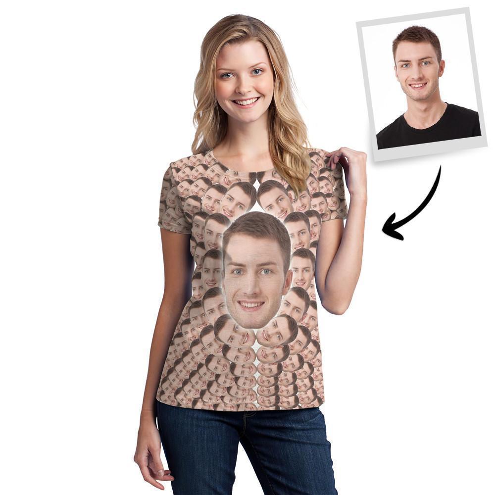 Custom All Over Print Faces Mash T-shirt- MyfaceBoxer