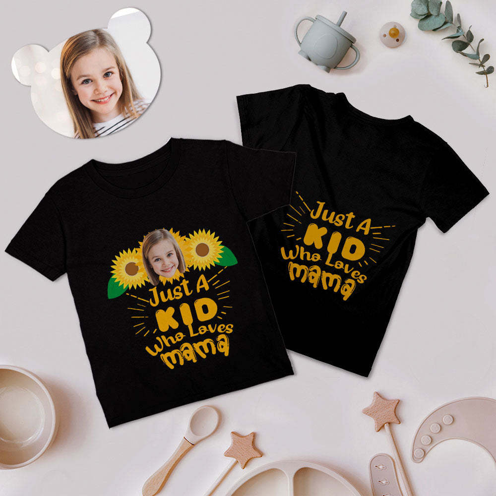 Custom Face Matching T-shirt Sunflower Family Shirt Mother's Day Gift