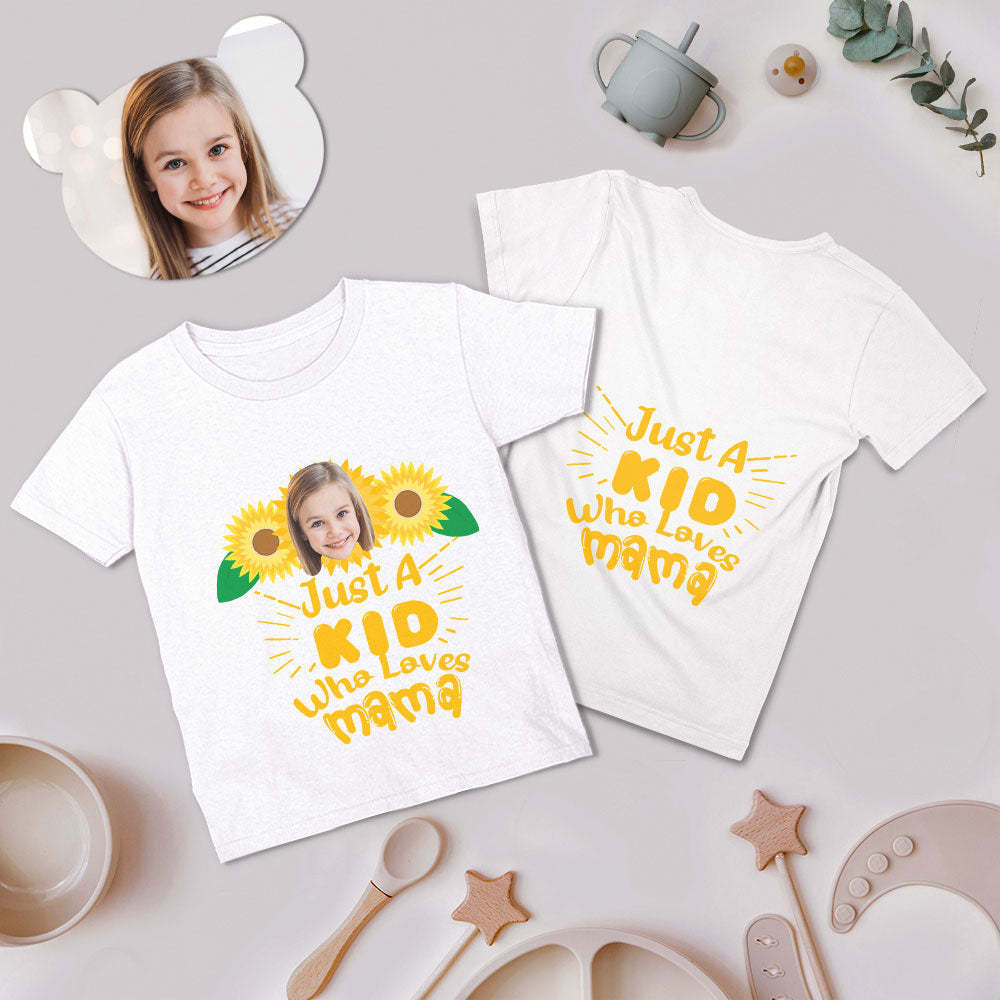 Custom Face Matching T-shirt Sunflower Family Shirt Mother's Day Gift
