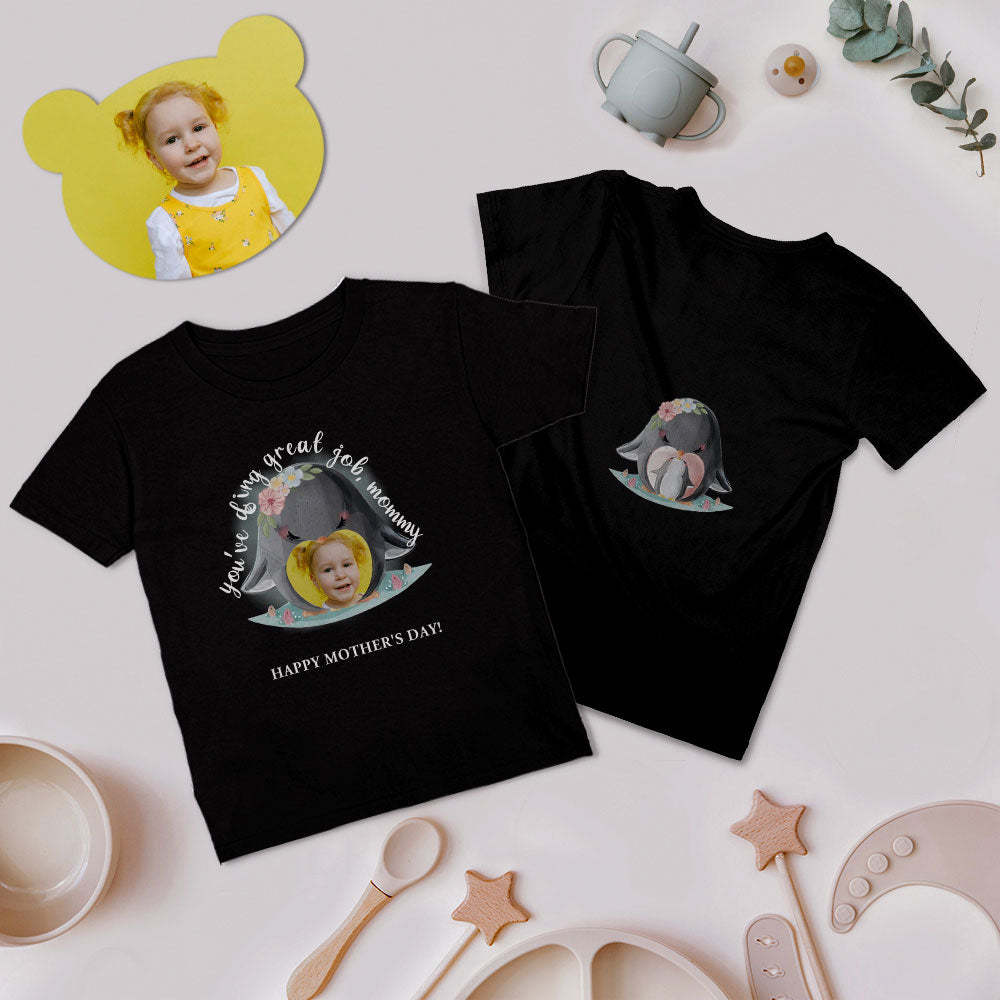 Custom Photo Matching T-shirt Mother's Day Shirt Unique Gift for Mom